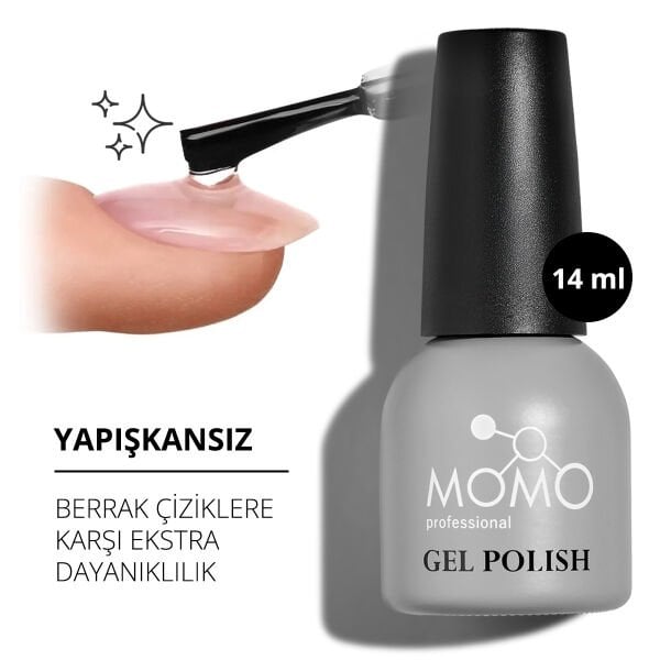 Momo Professional Liquid Glass Top Coat, 14 ml