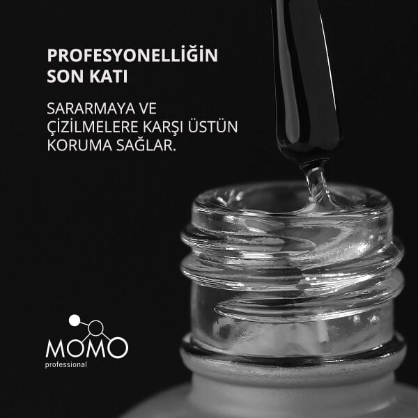 Momo Professional Çizilmeyen Yeni Formül Crystal Top Coat, 9 ml
