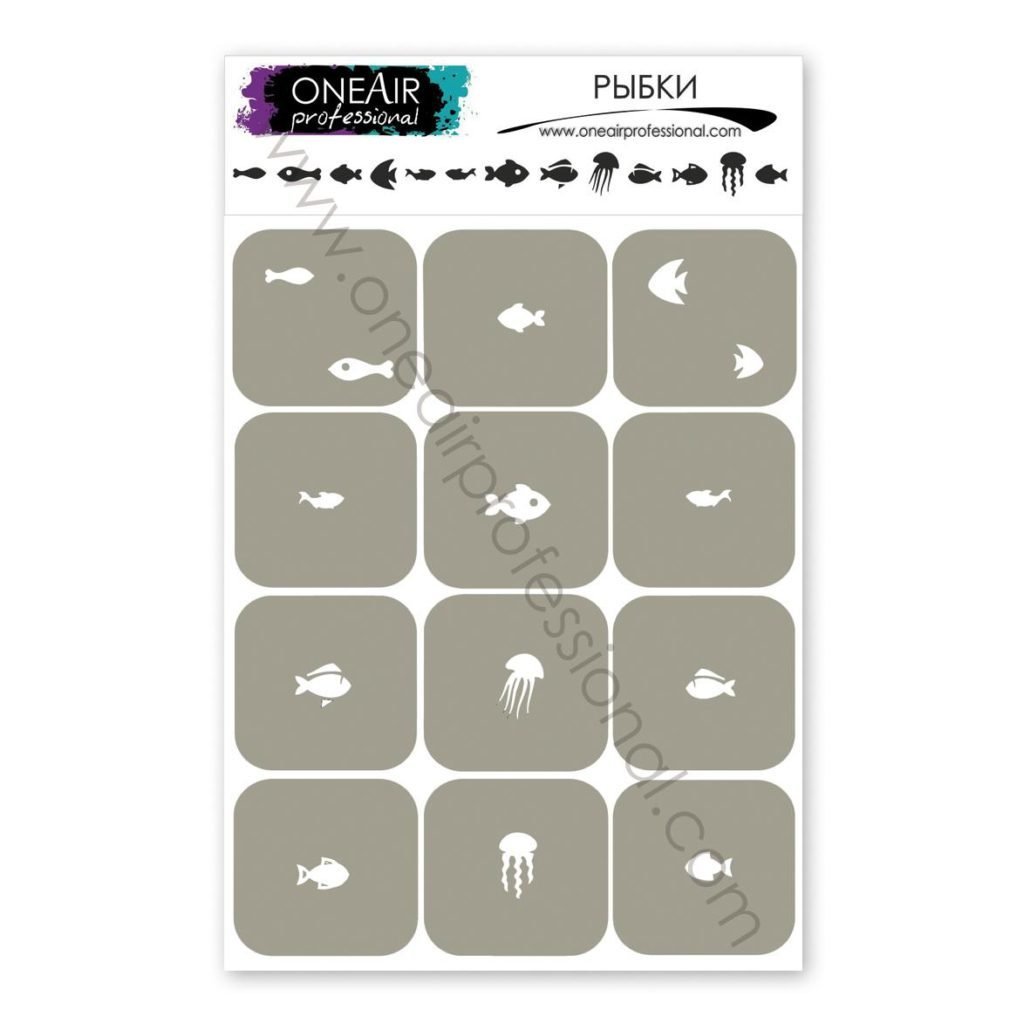OneAir AirBrush Şablonu Balıklar