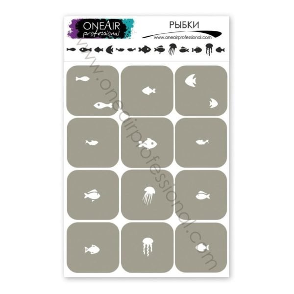 OneAir AirBrush Şablonu Balıklar