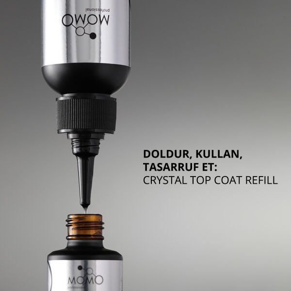 Momo Professional Kalıcı Oje İçin Crystal Top Coat 100 ml – REFILL ŞİŞE