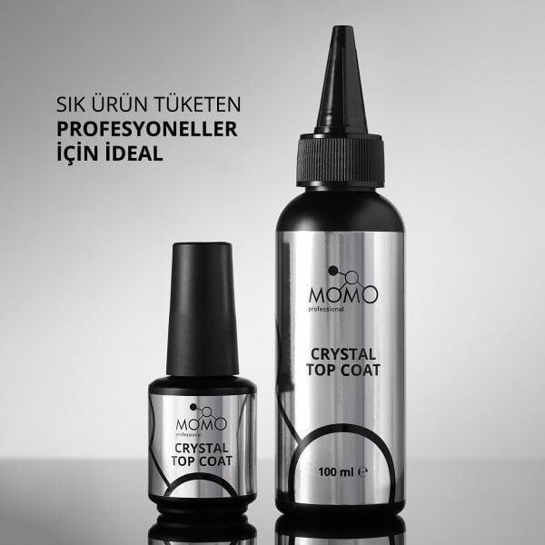 Momo Professional Kalıcı Oje İçin Crystal Top Coat 100 ml – REFILL ŞİŞE