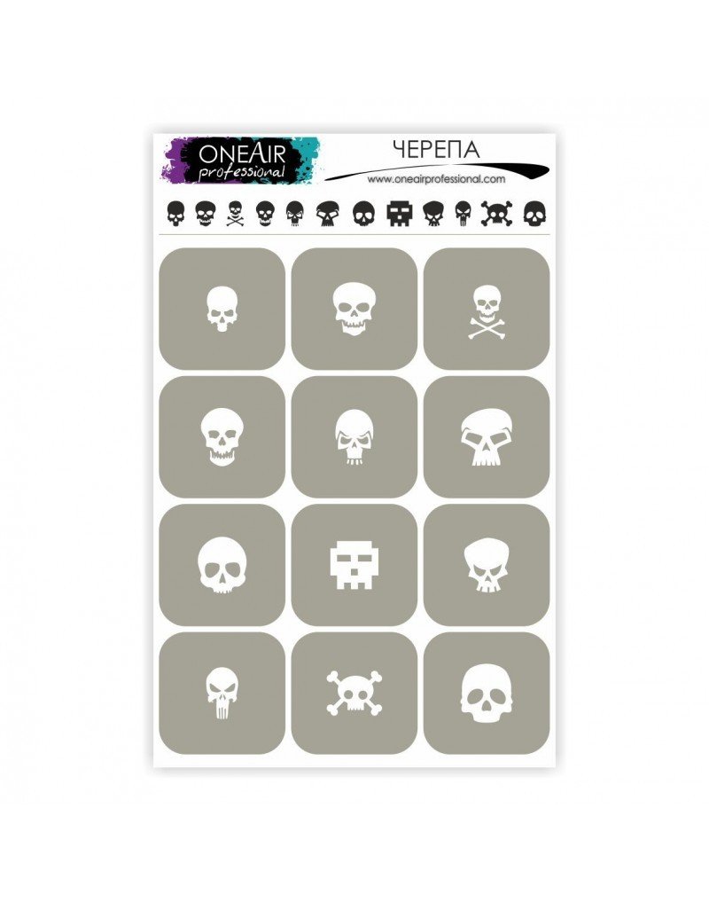 OneAir AirBrush Şablonu Kuru Kafa