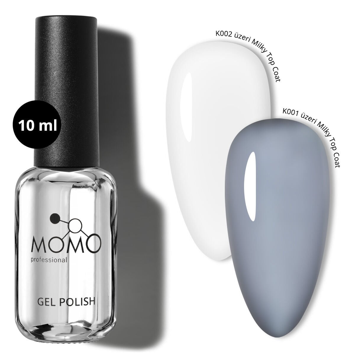 Momo Professional Milky Top Coat, Rakı Beyazı 10 ml