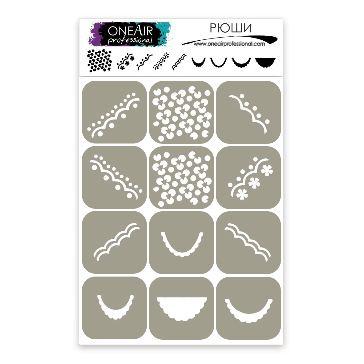 OneAir AirBrush Şablonu Dantel