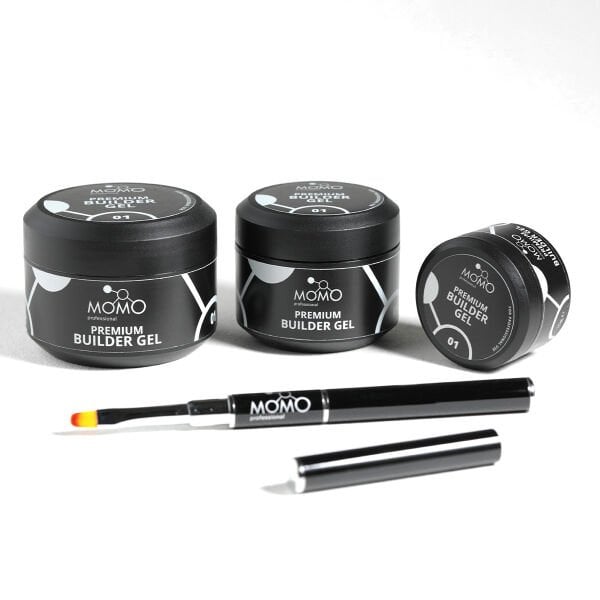 Momo Professional Premium Protez Tırnak Jeli 01, Şeffaf, 35 gr