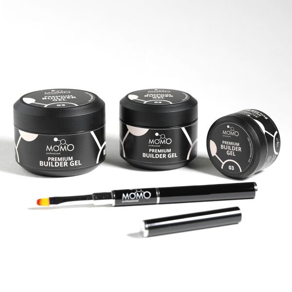 Momo Professional Premium Protez Tırnak Jeli 03, Sütlü Bej, 35 gr