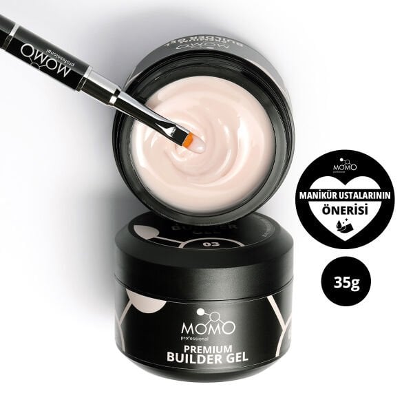 Momo Professional Premium Protez Tırnak Jeli 03, Sütlü Bej, 35 gr