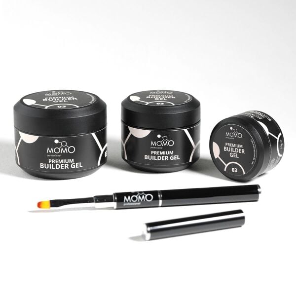 Momo Professional Premium Protez Tırnak Jeli 03, Sütlü Bej, 55 gr