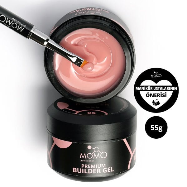 Momo Professional Premium Protez Tırnak Jeli 05, Şeftali, 55 gr