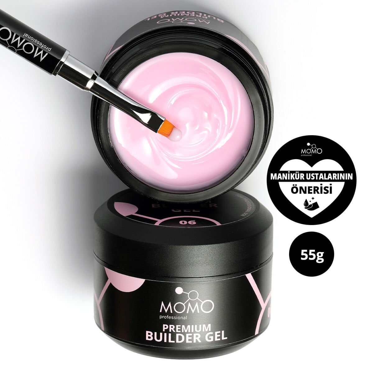 Momo Professional Premium Protez Tırnak Jeli 06, Pembe, 55 gr