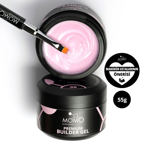 Momo Professional Premium Protez Tırnak Jeli 06, Pembe, 55 gr