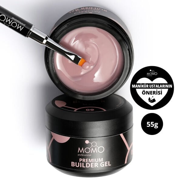 Momo Professional Premium Protez Tırnak Jeli 09, Vizon, 55 gr