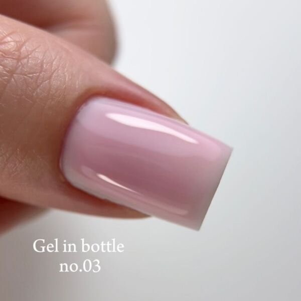 Momo Professional Gel In Bottle No.03, Akıllı Fırçalı Protez Tırnak Jeli, Uçuk Pembe, 18 ml