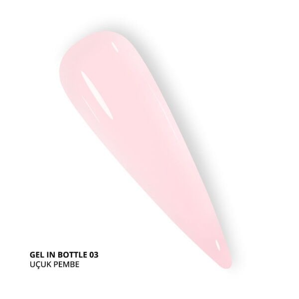 Momo Professional Gel In Bottle No.03, Akıllı Fırçalı Protez Tırnak Jeli, Uçuk Pembe, 18 ml