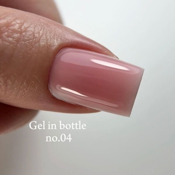 Momo Professional Gel In Bottle No.04, Akıllı Fırçalı Protez Tırnak Jeli, Yarı Şeffaf Somon, 18 ml