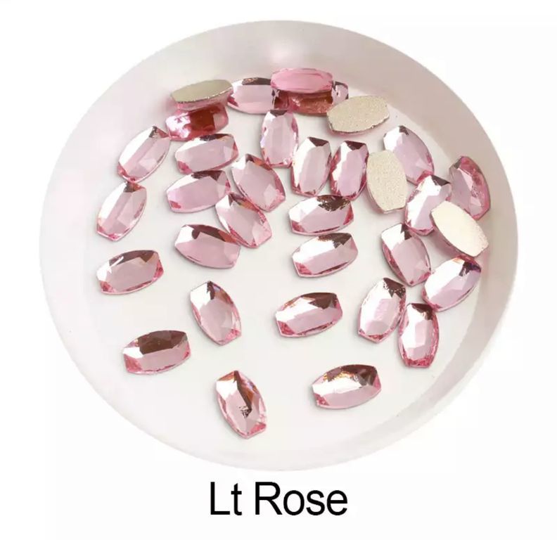 Taş Dörtgen Lt.Rose 5*8mm 2 Adet