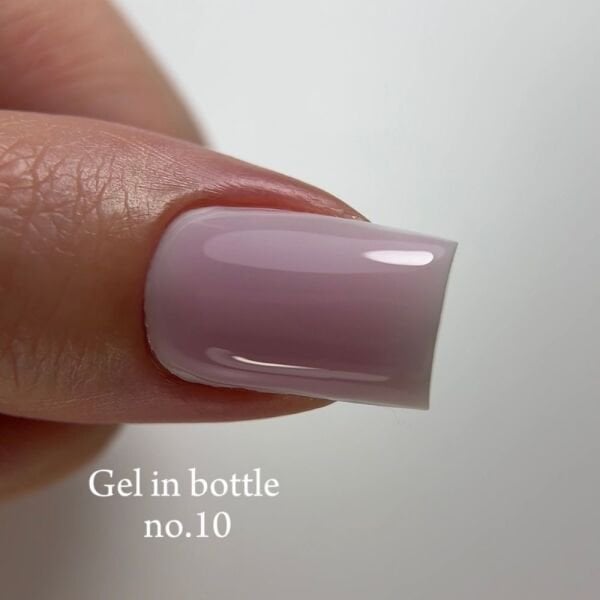 Momo Professional Gel In Bottle No.10, Akıllı Fırçalı Protez Tırnak Jeli, Yarı Şeffaf Açık Lila, 18 ml