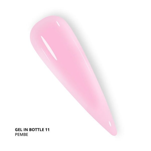 Momo Professional Gel In Bottle No.11, Akıllı Fırçalı Protez Tırnak Jeli, Pembe, 18 ml