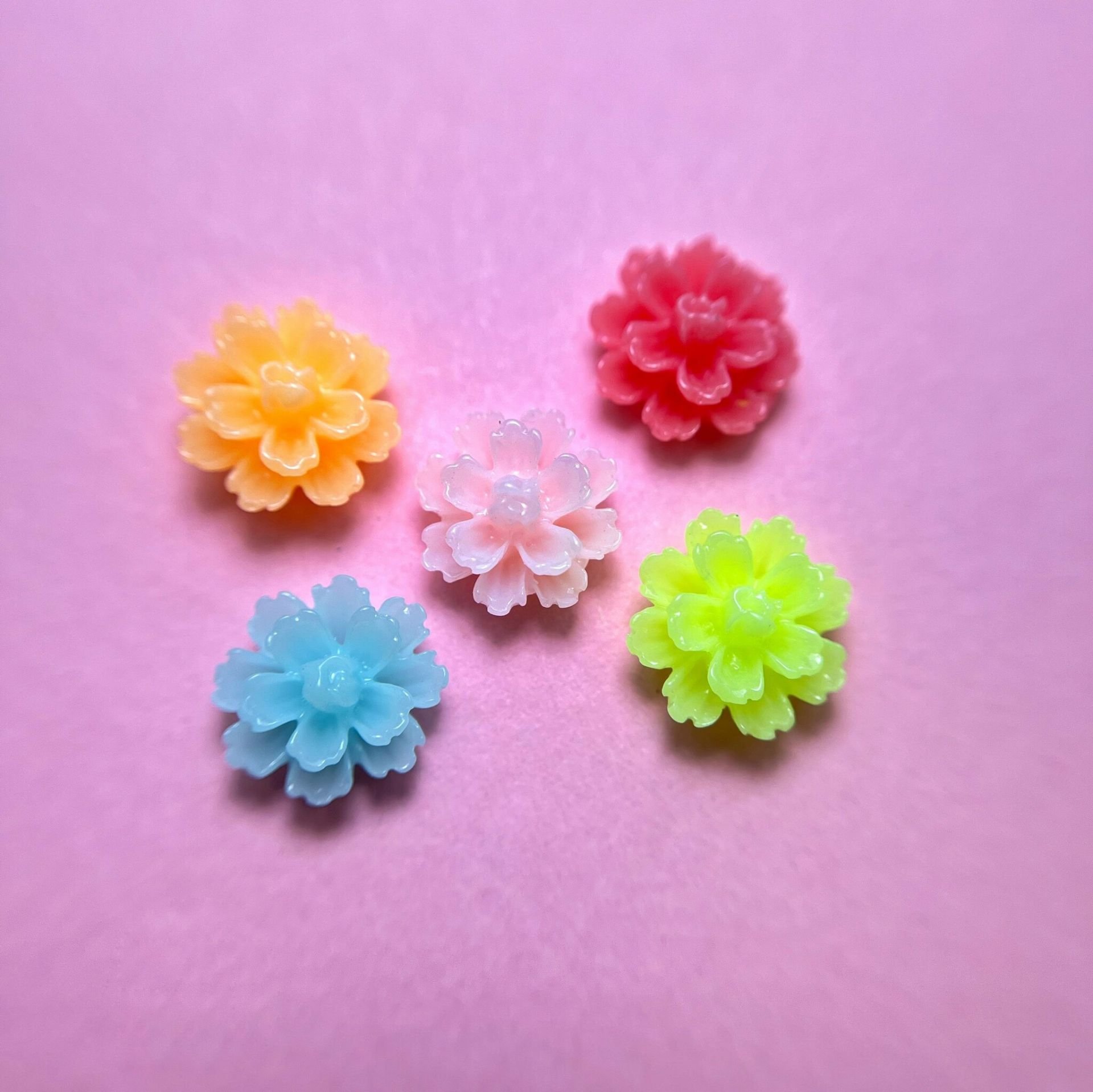 Zoo 1845 3D Çiçekler Flöresan 5 Adet Çeşitli Renk