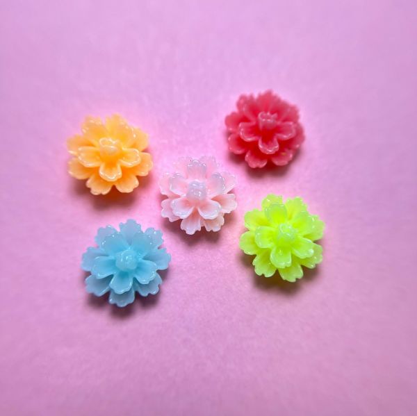 Zoo 1845 3D Çiçekler Flöresan 5 Adet Çeşitli Renk