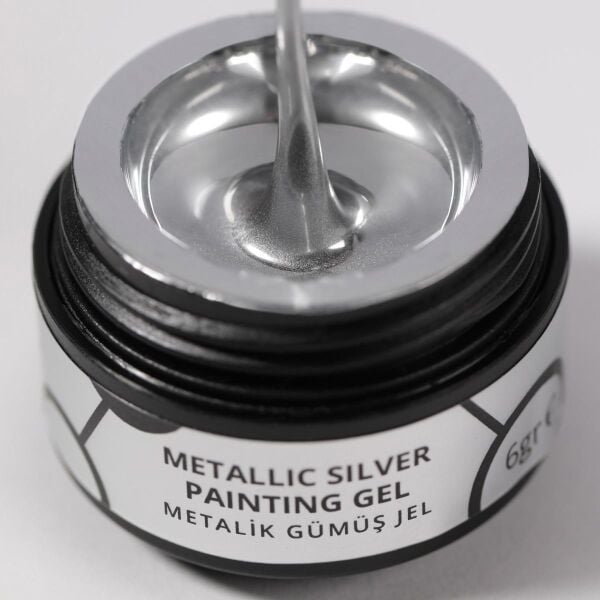 Momo Professional Metallic Silver Painting Gel 6 gr