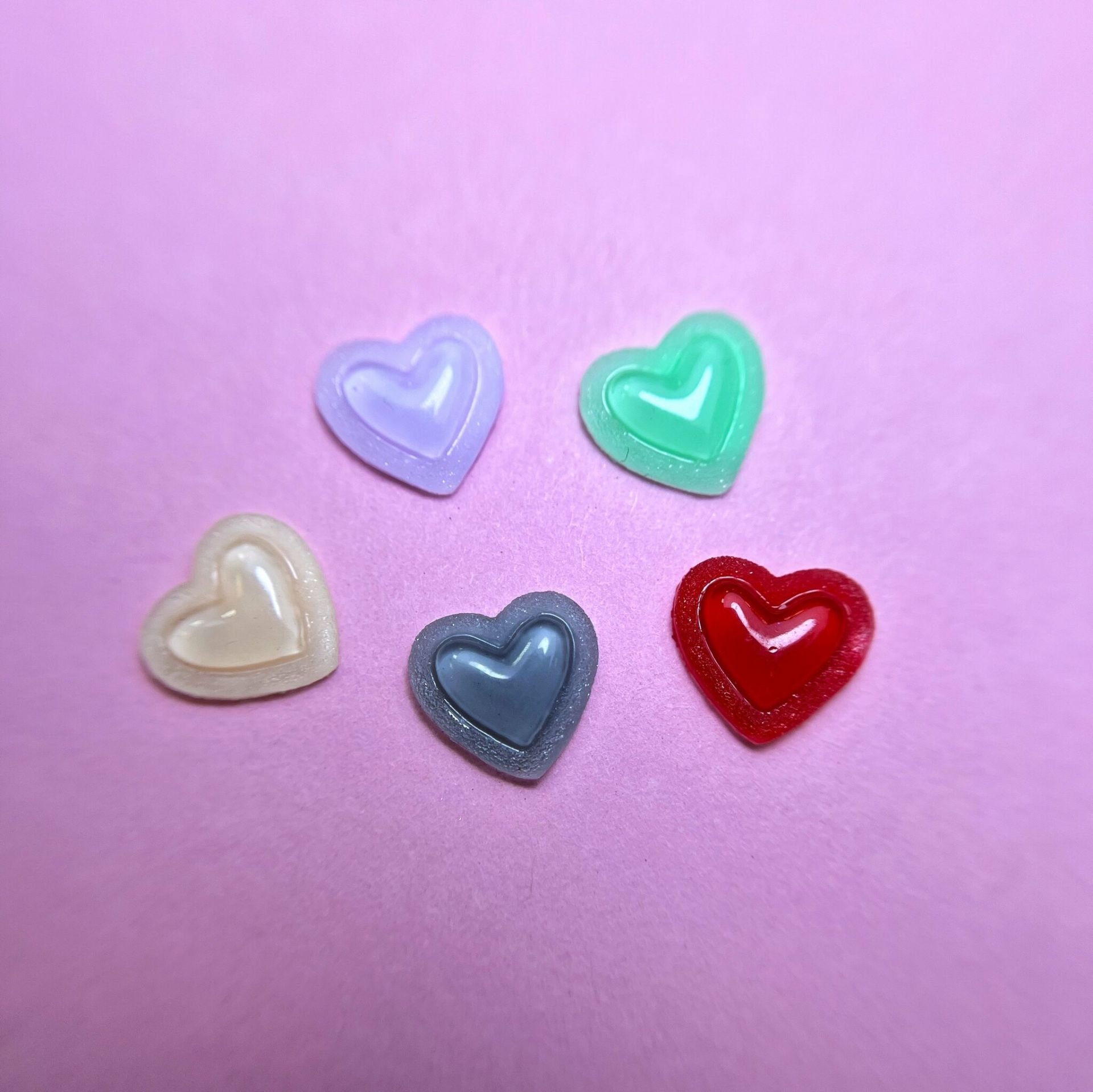 Zoo 1847 3D Kalp 5 Adet Çeşitli Renk