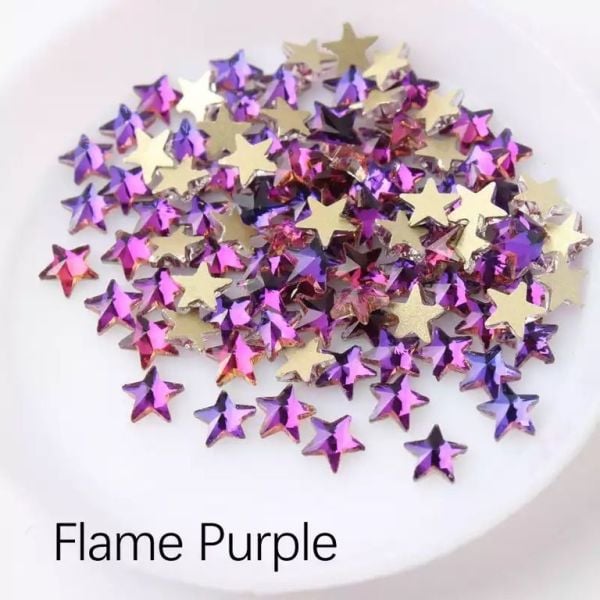 Taş Yıldız Flame Purple 7mm 2 Adet