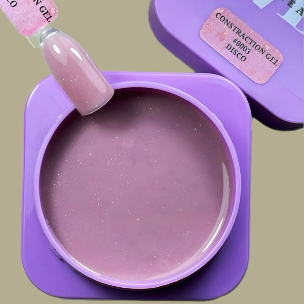 Viola Beauty Constraction Gel Disco #0003 - Orta Akışkan Simli Jel 50 ml