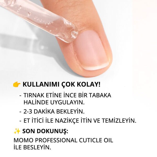 Momo Professional Cuticle Remover Gel, Tırnak Eti Çıkarıcı Jel, Tırnak Eti Temizleyici Jel, 30 ml