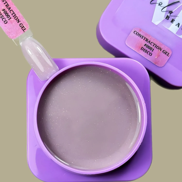 Viola Beauty Constraction Gel Disco #0001 - Orta Akışkan Simli Jel 30 ml