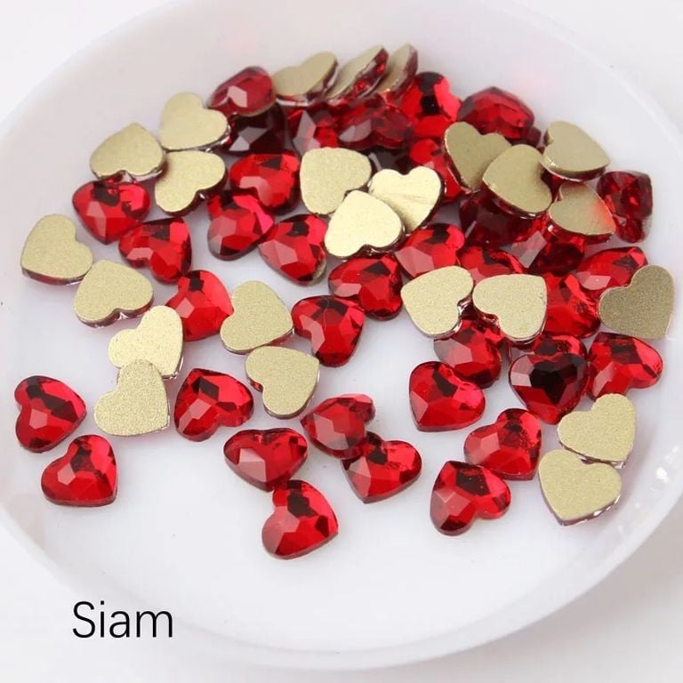 Taş Kalp Red 5mm 2 Adet