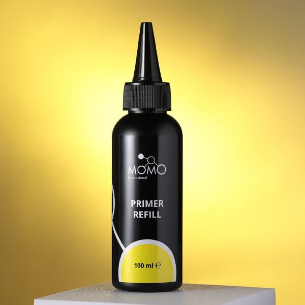 Momo Professional Nail Primer, Asitsiz, Yedek Dolum Şişesi, Refill, Acid Free, 100 ml