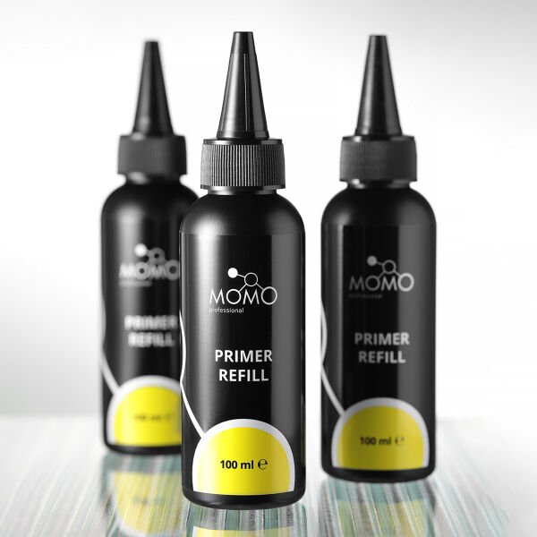 Momo Professional Nail Primer, Asitsiz, Yedek Dolum Şişesi, Refill, Acid Free, 100 ml