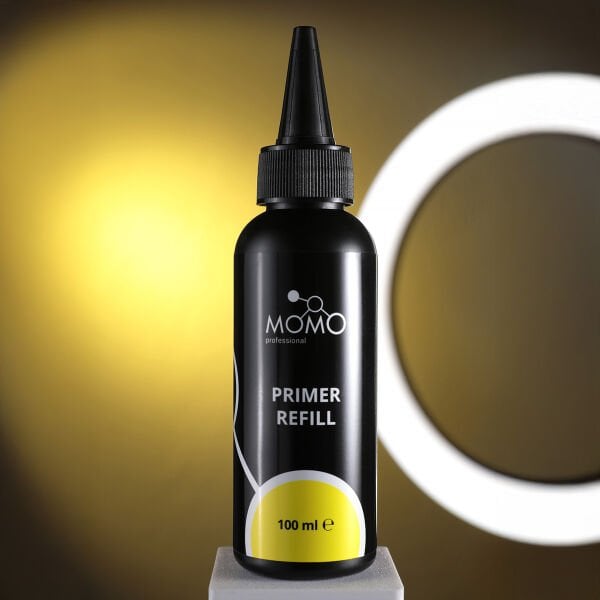 Momo Professional Nail Primer, Asitsiz, Yedek Dolum Şişesi, Refill, Acid Free, 100 ml
