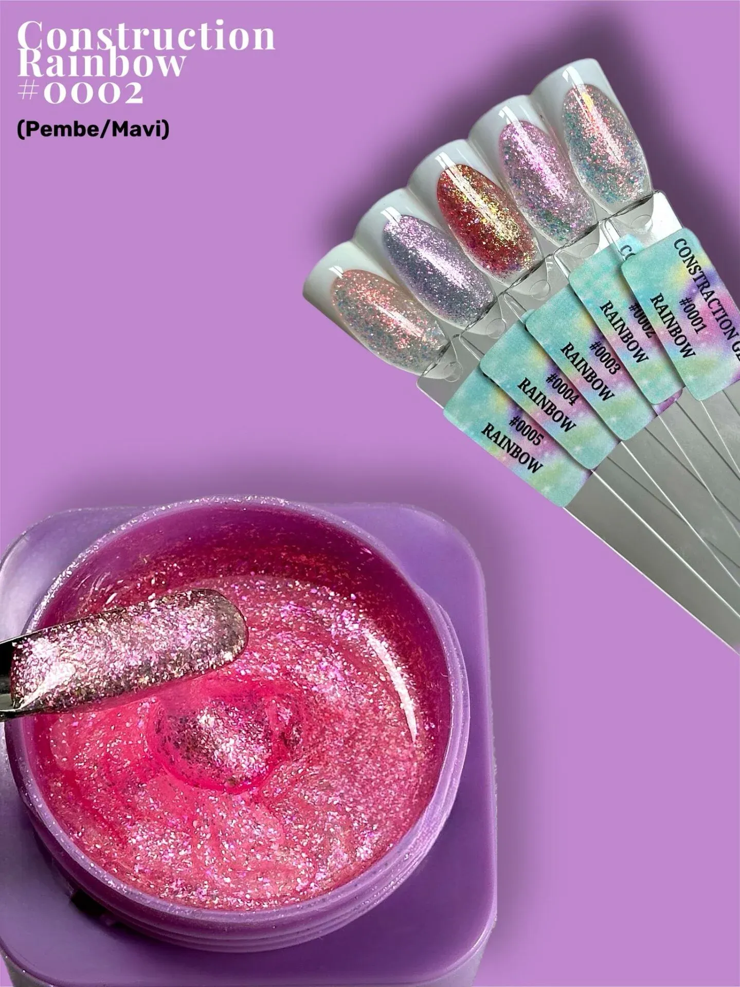 Viola Beauty Constraction Gel Rainbow #0002 - Orta Akışkan Builder Jel 50 ml