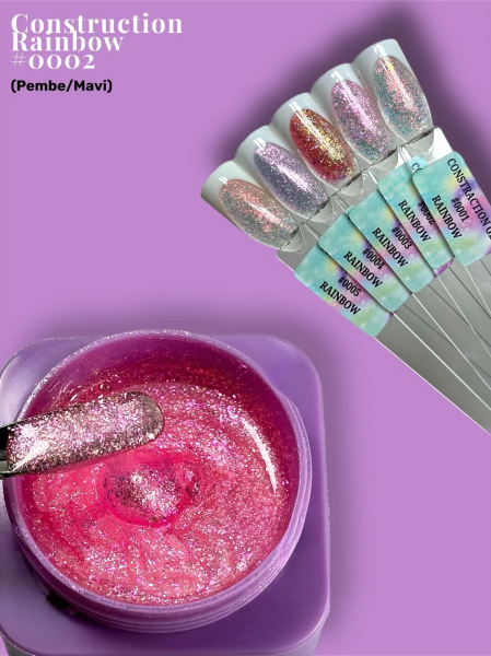 Viola Beauty Constraction Gel Rainbow #0002 - Orta Akışkan Builder Jel 50 ml