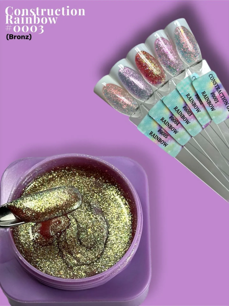 Viola Beauty Constraction Gel Rainbow #0003 - Orta Akışkan Builder Jel 50 ml