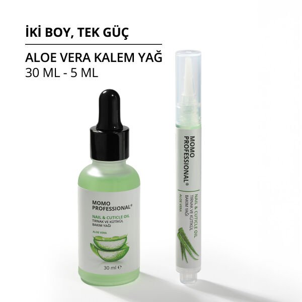 Momo Professional Aloe Vera, Özlü Tırnak ve Kütikül Bakım Yağı Kalemi, Nemlendirici ve Güçlendirici Etki, 3 ml