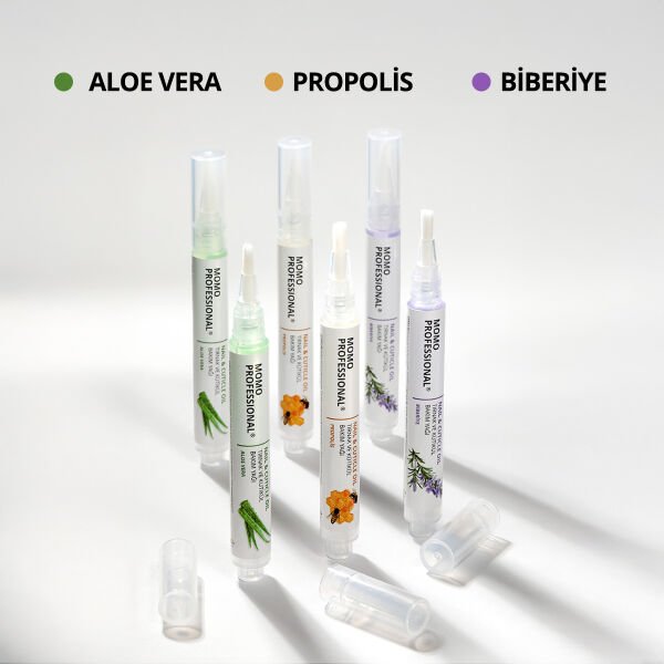 Momo Professional Aloe Vera, Özlü Tırnak ve Kütikül Bakım Yağı Kalemi, Nemlendirici ve Güçlendirici Etki, 3 ml