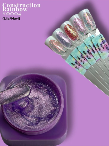 Viola Beauty Constraction Gel Rainbow #0004 - Orta Akışkan Builder Jel 50 ml