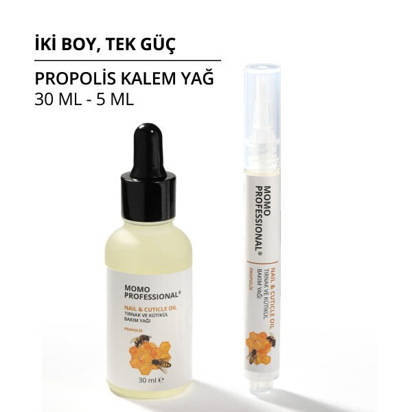 Momo Professional Propolis Özlü Tırnak ve Kütikül Bakım Yağı Kalemi, Nemlendirici ve Güçlendirici Etki, 3 ml