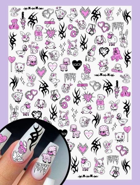 Moonshine.Nails Su Transferi Sticker Lovermini