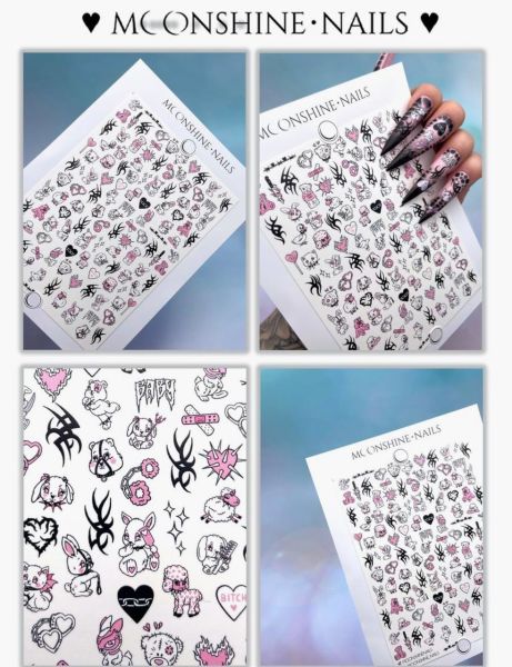 Moonshine.Nails Su Transferi Sticker Lovermini