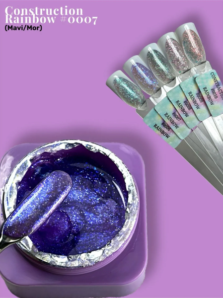 Viola Beauty Constraction Gel Rainbow #0007 - Orta Akışkan Builder Jel 50 ml