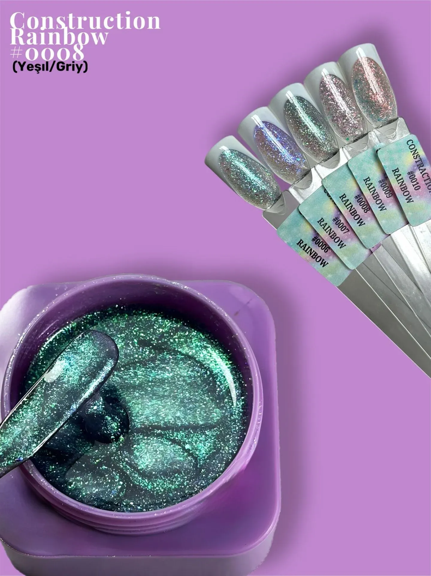 Viola Beauty Constraction Gel Rainbow #0008 - Orta Akışkan Builder Jel 50 ml