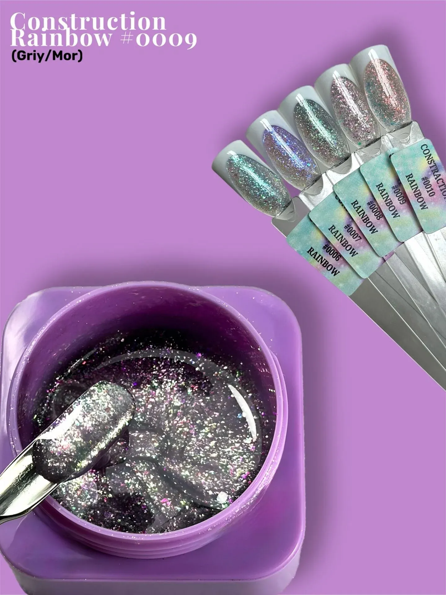 Viola Beauty Constraction Gel Rainbow #0009 - Orta Akışkan Builder Jel 50 ml