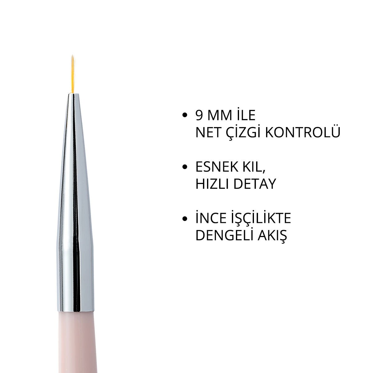 Momo Professional Kalıcı Oje Fırçası Kıl Ucu 9 mm