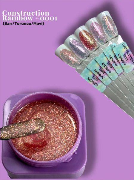 Viola Beauty Constraction Gel Rainbow #0001 - Orta Akışkan Builder Jel 30 ml