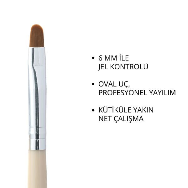 Momo Professional Protez Tırnak İçin Jel Fırçası No.6